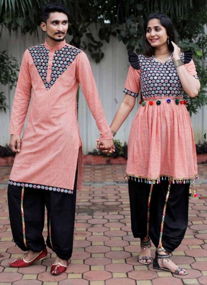 Dholida Couple Celebration navaratree special exclusive feative wear Copule dhoti kedia collection